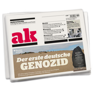 Titelseite von ak 709: Der erste deutsche Genozid